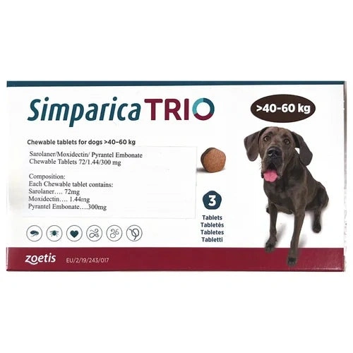 Simparica Trio Tablet — Dogs — Weight-Based Variations view 2