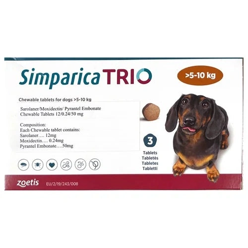 Simparica Trio Tablet — Dogs — Weight-Based Variations view 3