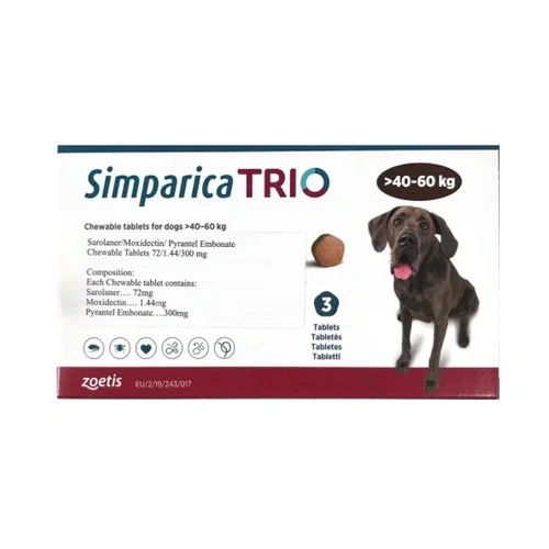 Simparica Trio Tablet — Dogs — Weight-Based Variations view 4